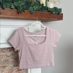 Madewell Lavender Crop Top. Size Medium